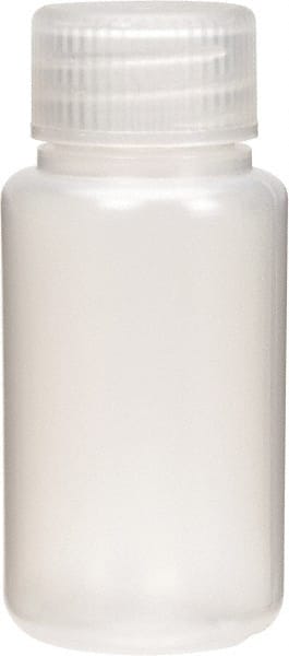 Dynalon Labware - 60 mL Wide-Mouth Bottle - Polyethylene, Translucent, 2.36" High x 3.35" Diam, 3/4" Cap - Exact Tooling