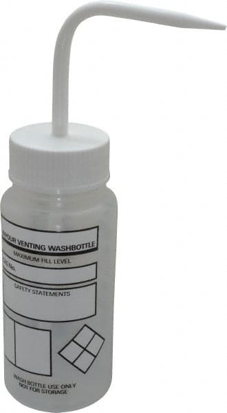 Dynalon Labware - 250 mL Safety Wash Bottle - Polyethylene, Translucent, 9" High x 6-1/2" Diam, 3/4" Cap - Exact Tooling