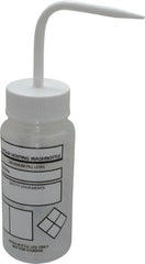 Dynalon Labware - 250 mL Safety Wash Bottle - Polyethylene, Translucent, 9" High x 6-1/2" Diam, 3/4" Cap - Exact Tooling