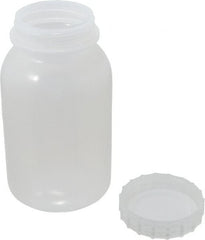 Bel-Art - 32 oz Wide-Mouth Bottle - Polypropylene, Translucent, 7" High x 3.9" Diam, 3/4" Cap - Exact Tooling