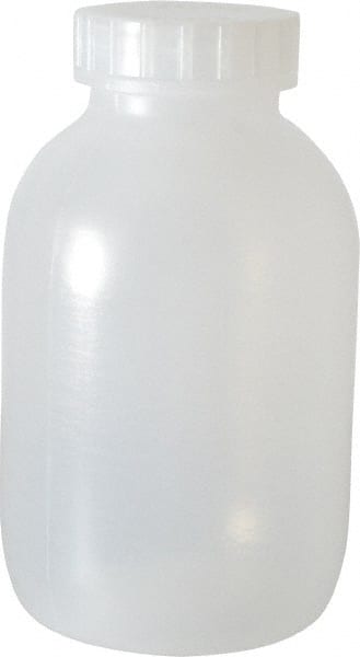 Bel-Art - 64 oz Wide-Mouth Bottle - Polypropylene, Translucent, 8.4" High x 4.9" Diam, 3/4" Cap - Exact Tooling