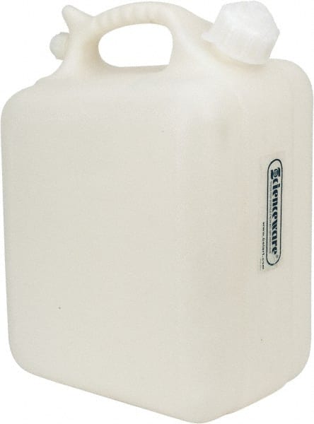 Bel-Art - 2-1/2 Gal Carboy - Polyethylene, White, 7.3" High x 10.1" Diam, 3/4" Cap - Exact Tooling