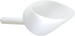 Bel-Art - 32 oz White Polyethylene Round Bottom Scoop - 4.9" Wide x 5-1/2" Deep Bowl, 5" Handle Length, 10" OAL - Exact Tooling
