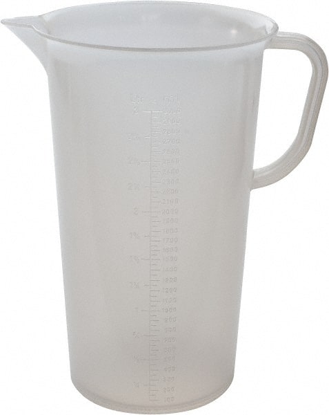 Bel-Art - 3,000 ml Polypropylene Graduated Pitcher - 100 ml Graduation, x 10-1/2" High - Exact Tooling