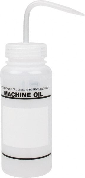 Bel-Art - 16 oz Safety Wash Bottle - Polyethylene, Clear, 43mm Cap - Exact Tooling