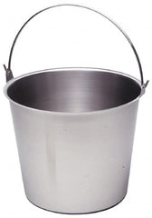 VOLLRATH - 4 Gal Tapered Cylinder Stainless Steel Pail - 10-1/8" High x 12" Diam - Exact Tooling