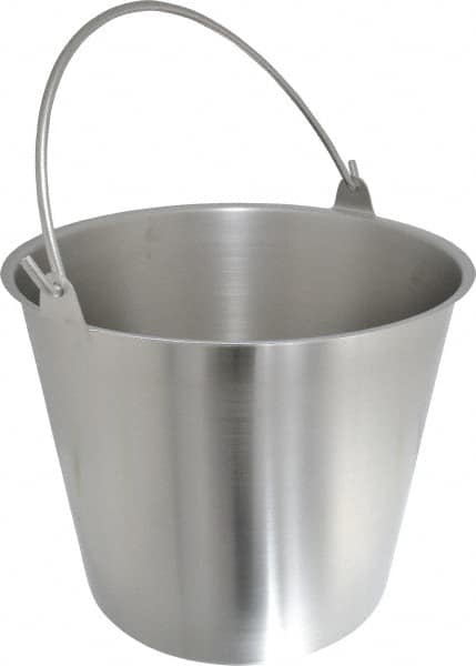 VOLLRATH - 3-1/4 Gal Tapered Cylinder Stainless Steel Pail - 9-1/4" High x 30-1/2" Diam - Exact Tooling