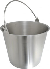 VOLLRATH - 3-1/4 Gal Tapered Cylinder Stainless Steel Pail - 9-1/4" High x 30-1/2" Diam - Exact Tooling