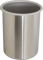 VOLLRATH - Round, Chrome Stainless Steel Food Storage Container - 6.8" High x 4.9" Wide - Exact Tooling