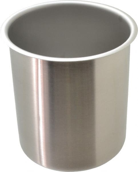 VOLLRATH - Round, Chrome Stainless Steel Food Storage Container - 7.3" High x 6.1" Wide - Exact Tooling