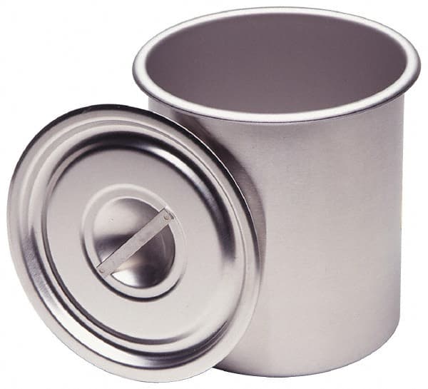 VOLLRATH - Round, Chrome Stainless Steel Food Storage Container - 10.9" High x 9" Wide - Exact Tooling