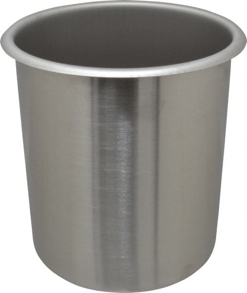 VOLLRATH - Round, Chrome Stainless Steel Food Storage Container - 7.6" High x 6-1/2" Wide - Exact Tooling