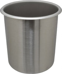 VOLLRATH - Round, Chrome Stainless Steel Food Storage Container - 7.6" High x 6-1/2" Wide - Exact Tooling