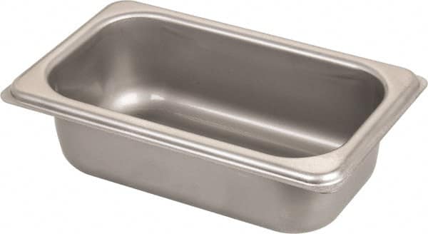 VOLLRATH - Rectangular, Chrome Stainless Steel Food Pan - 2" High x 4.3" Wide x 6.9" Long - Exact Tooling