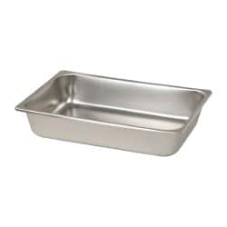 VOLLRATH - Rectangular, Chrome Stainless Steel Food Pan - 2-1/2" High x 6.4" Wide x 10.4" Long - Exact Tooling