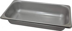 VOLLRATH - Rectangular, Chrome Stainless Steel Food Pan - 2-1/2" High x 6.9" Wide x 12.8" Long - Exact Tooling