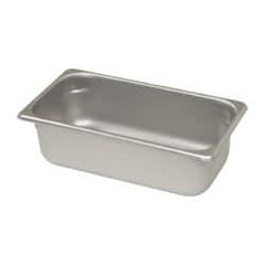 VOLLRATH - Rectangular, Chrome Stainless Steel Food Pan - 4" High x 6.9" Wide x 12.8" Long - Exact Tooling