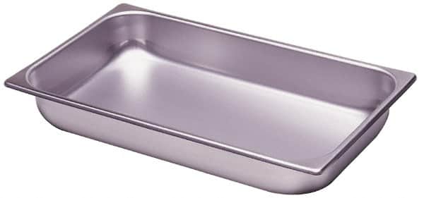 VOLLRATH - Rectangular, Chrome Stainless Steel Food Pan - 2-1/2" High x 12.8" Wide x 20.8" Long - Exact Tooling