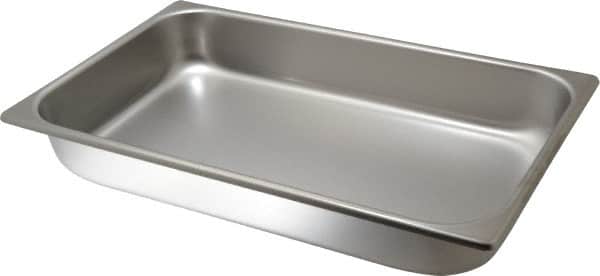 VOLLRATH - Rectangular, Chrome Stainless Steel Food Pan - 2-1/2" High x 9.8" Wide x 16.4" Long - Exact Tooling