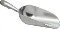 VOLLRATH - 5 oz Silver Cast Aluminum Round Bottom Scoop - 2.4" Wide Bowl, 2-1/2" Handle Length, 7.1" OAL - Exact Tooling