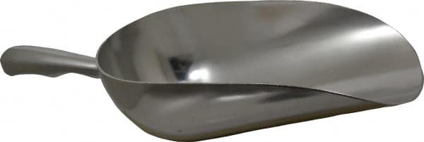 VOLLRATH - 40 oz Silver Cast Aluminum Round Bottom Scoop - 4.8" Wide Bowl, 3.6" Handle Length, 12.8" OAL - Exact Tooling