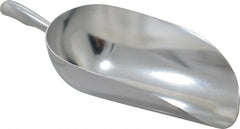 VOLLRATH - 86 oz Silver Cast Aluminum Round Bottom Scoop - 6.3" Wide Bowl, 4.3" Handle Length, 15.6" OAL - Exact Tooling