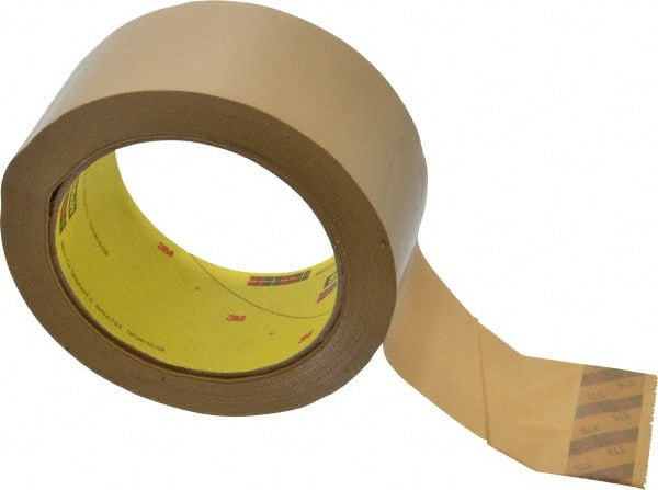 3M - 2" x 55 Yd Natural (Color) Rubber Adhesive Sealing Tape - Polypropylene Film Backing, 3.1 mil Thick, 70 Lb Tensile Strength, Series 375 - Exact Tooling