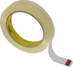 3M - 3/4" x 72 Yd Clear Acrylic Adhesive Packaging Tape - Vinyl Backing, 2.3 mil Thick, 28 Lb Tensile Strength, Series 600 - Exact Tooling