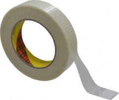 3M - 1" x 55 Yd Clear Rubber Adhesive Packaging Tape - Polypropylene Film Backing, 5.7 mil Thick, 150 Lb Tensile Strength, Series 8959 - Exact Tooling