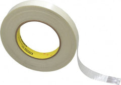 3M - 3/4" x 60 Yd Clear Rubber Adhesive Packaging Tape - Polypropylene Film Backing, 6.6 mil Thick, 380 Lb Tensile Strength, Series 8981 - Exact Tooling