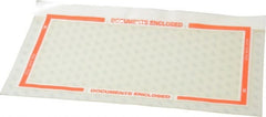 3M - 1,000 Piece, 10" Long x 6" Wide, Sheet - Documents Enclosed, Clear with Orange Border - Exact Tooling