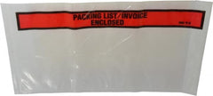 3M - 1,000 Piece, 10" Long x 5-1/2" Wide, Envelope - Packing List/Invoice Enclosed, Orange Top Border - Exact Tooling