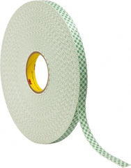3M - 3/4" x 72 Yd Acrylic Adhesive Double Sided Tape - 1/32" Thick, Off-White, Urethane Foam Liner, Continuous Roll, Series 4032 - Exact Tooling