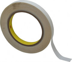 3M - 1/2" x 36 Yd Acrylic Adhesive Double Sided Tape - 3.9 mil Thick, Clear, Polyester Film Liner, Continuous Roll, Series 444 - Exact Tooling