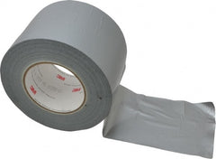 3M - 4" x 55m Silver Duct Tape - 9 mil, Rubber Adhesive, Polyethylene Film Backing, 25 Lb/ln Tensile Strength, 200°F Max, Series 3939 - Exact Tooling