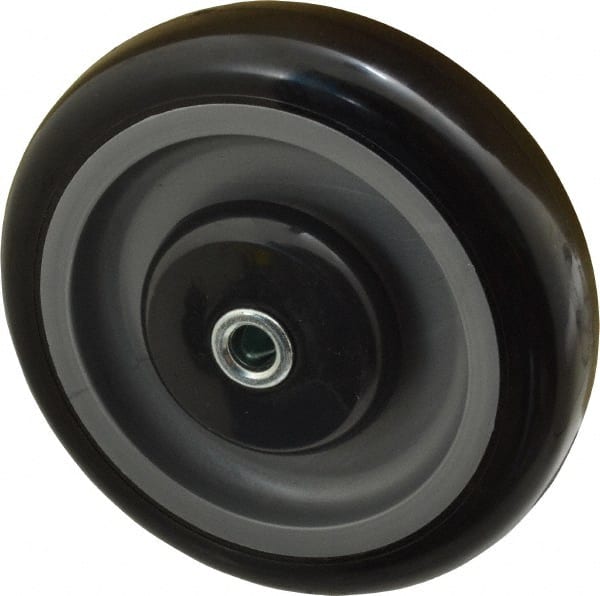 Fairbanks - 5 Inch Diameter x 1-1/4 Inch Wide, Polyurethane Caster Wheel - 275 Lb. Capacity, 1-5/8 Inch Hub Length, 3/8 Inch Axle Diameter, Ball Bearing - Exact Tooling