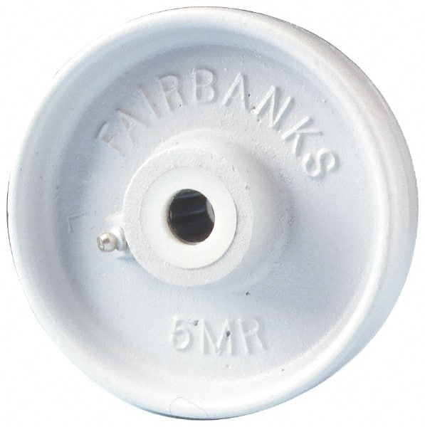 Fairbanks - 6 Inch Diameter x 2 Inch Wide, Cast Iron Caster Wheel - 1,200 Lb. Capacity, 2-3/16 Inch Hub Length, 3/4 Inch Axle Diameter, Plain Bearing - Exact Tooling