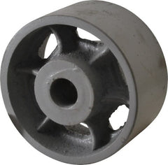 Fairbanks - 4 Inch Diameter x 2 Inch Wide, Cast Iron Caster Wheel - 1,000 Lb. Capacity, 2-1/4 Inch Hub Length, 3/4 Inch Axle Diameter, Plain Bearing - Exact Tooling