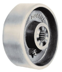 Fairbanks - 8 Inch Diameter x 2-1/2 Inch Wide, Ductile Iron Caster Wheel - 3,500 Lb. Capacity, 2-3/4 Inch Hub Length, 1 Inch Axle Diameter, Roller Bearing - Exact Tooling