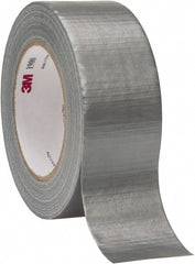 3M - 2" x 50 Yds Silver Duct Tape - 5.8 mil, Rubber Adhesive, Polyethylene Film Backing, 16 Lb/ln Tensile Strength, 200°F Max, Series 1900 - Exact Tooling