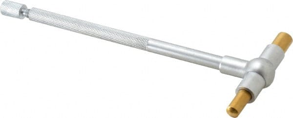 SPI - 1-1/4 to 2-1/8 Inch, 5.85 Inch Overall Length, Telescoping Gage - 5 Inch Long Handle, Hardened Tool Steel, Satin Chrome Finish and TiN Coated Working Faces - Exact Tooling