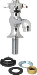 B&K Mueller - Standard, One Handle Design, Chrome, Round Deck Plate Single Mount Faucet - 4 Spoke Handle - Exact Tooling