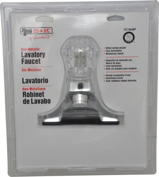 B&K Mueller - Knob Handle, Deck Plate Bathroom Faucet - One Handle, No Drain, Standard Spout - Exact Tooling