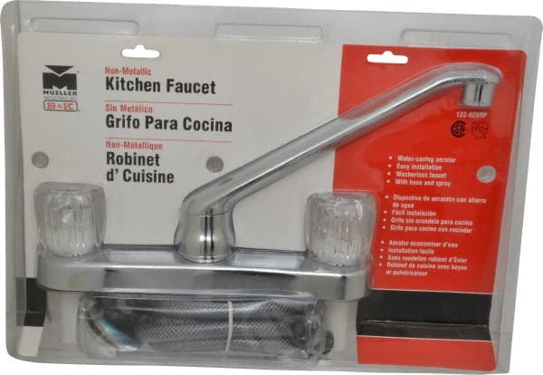 B&K Mueller - Deck Plate Mount, Kitchen Faucet with Spray - Two Handle, Knob Handle, Standard Spout - Exact Tooling