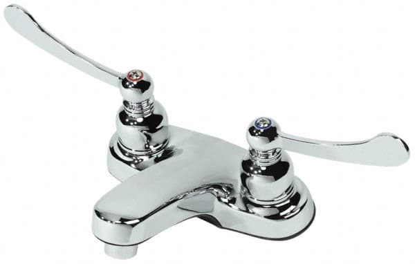 B&K Mueller - Blade Handle, Deck Plate Bathroom Faucet - Two Handle, No Drain, Standard Spout - Exact Tooling