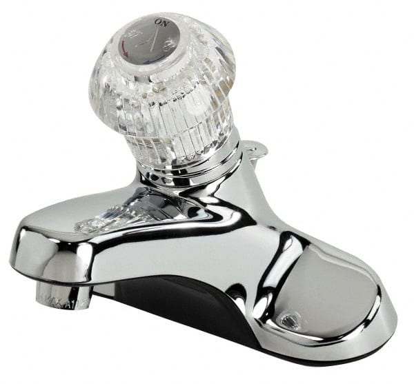 B&K Mueller - Knob Handle, Deck Plate Bathroom Faucet - One Handle, Pop Up Drain, Standard Spout - Exact Tooling