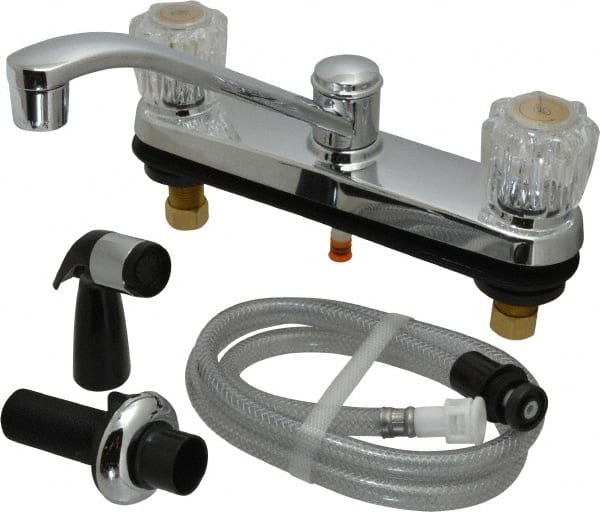 B&K Mueller - Deck Plate Mount, Kitchen Faucet with Spray - Two Handle, Knob Handle, Standard Spout - Exact Tooling
