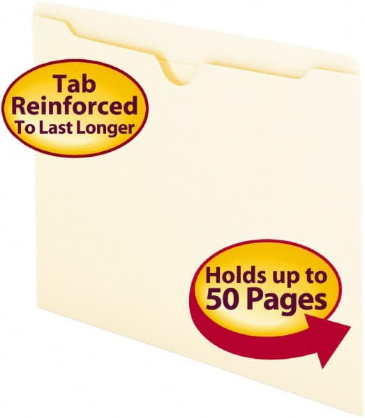 SMEAD - 8-1/2 x 11", Letter Size, Manilla, File Jacket - 11 Point Stock, Straight Tab Cut Location - Exact Tooling