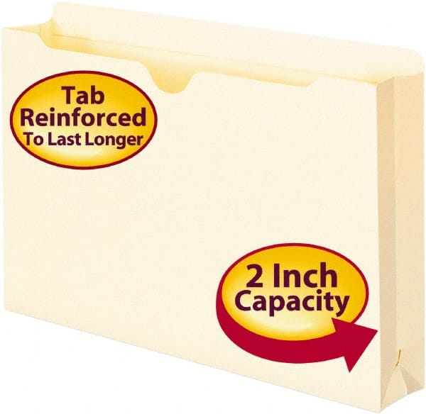 SMEAD - 8-1/2 x 14", Legal, Manilla, File Jacket/Sleeve/Wallet with Expanding Jacket - 11 Point Stock, Straight Tab Cut Location - Exact Tooling