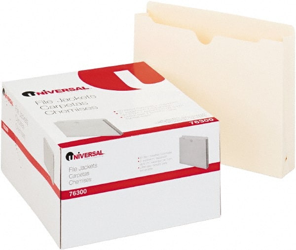 UNIVERSAL - 8-1/2 x 11", Letter Size, Manilla, File Jacket/Sleeve/Wallet with Expanding Jacket - 11 Point Stock - Exact Tooling